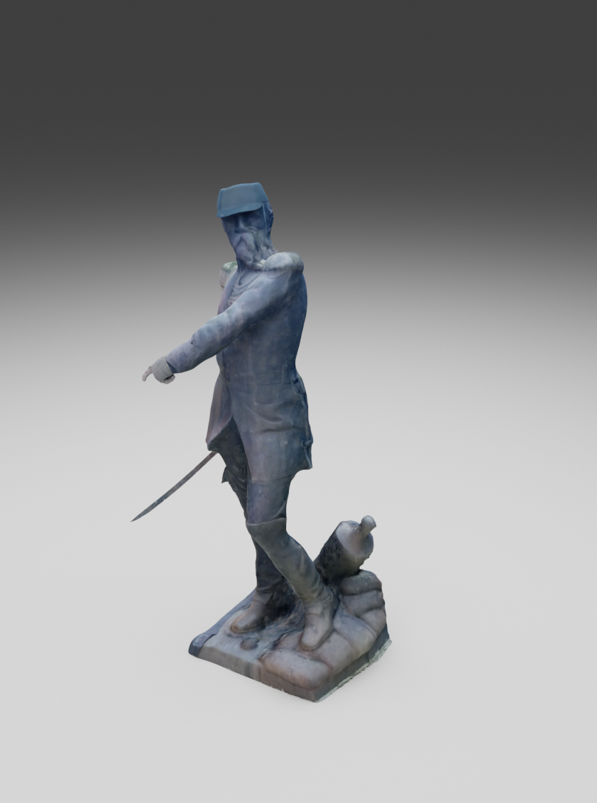 Side view of the photogrammetric model