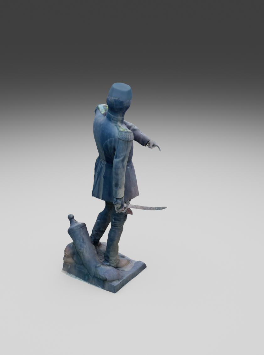 Rear and side view of the scan
