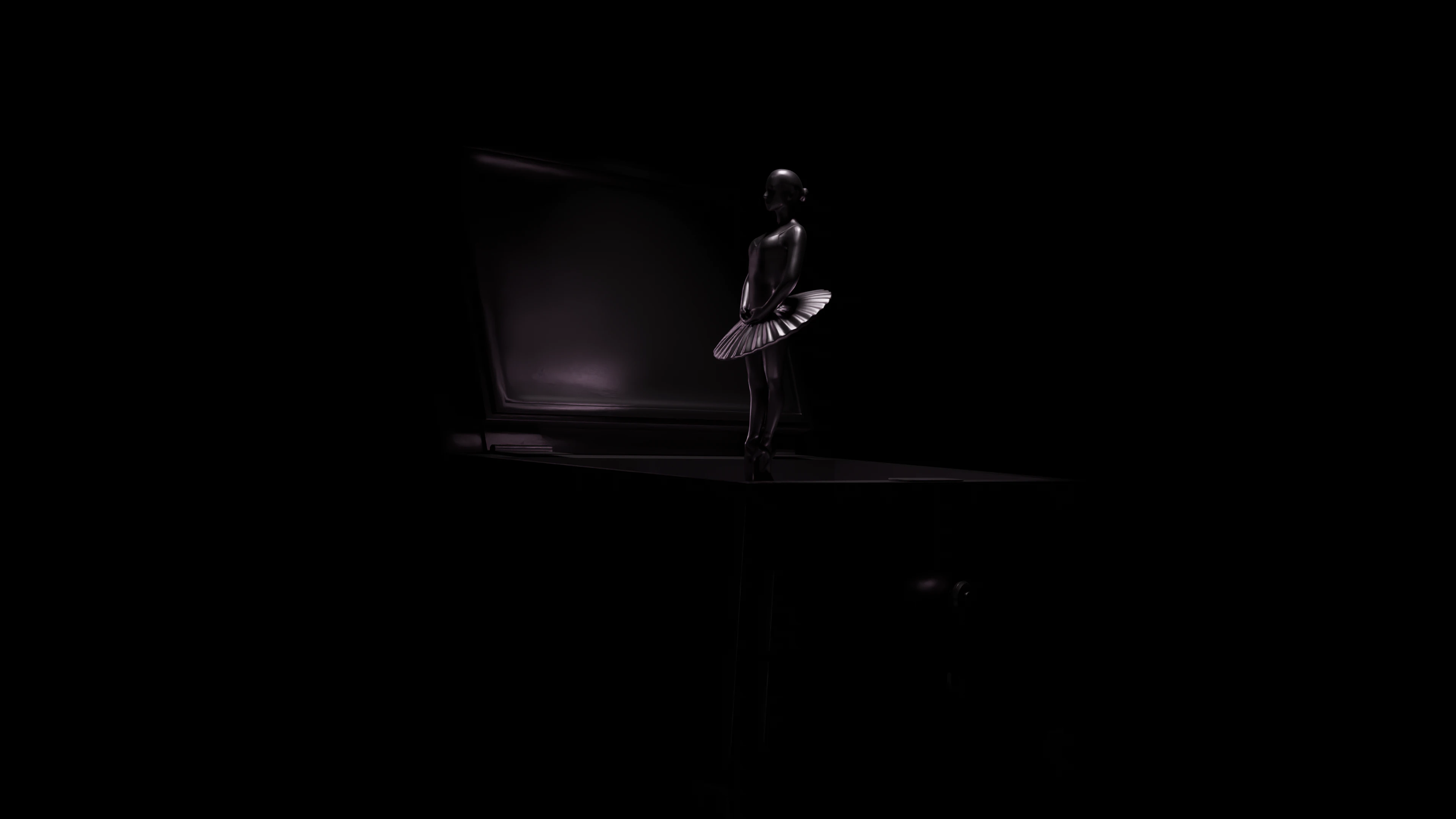 Estudio inicial de iluminaci?n y material sobre la figura.